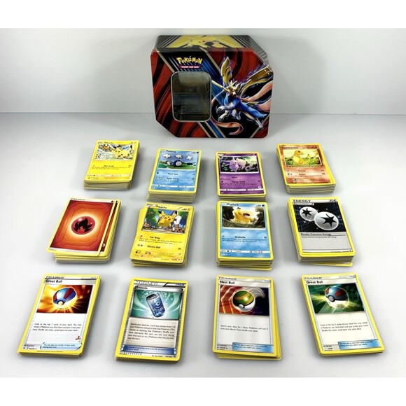 Pokémon TCG Trading Card Mixed Lot of 435 Modern Cards in Collectible Tin - Picture 2 of 13